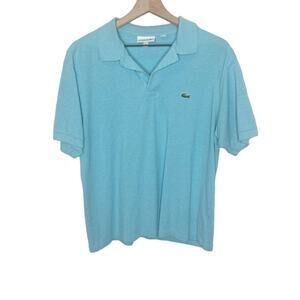 LACOSTE Men's Short Sleeve Classic Fit Polo Shirt 100% Cotton Turquoise Size XL